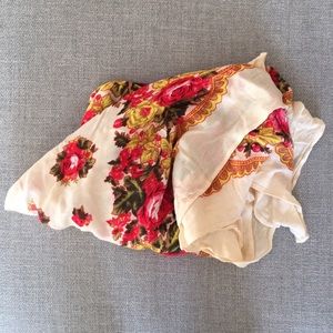 Soft Summer Square Scarf Floral Colorful